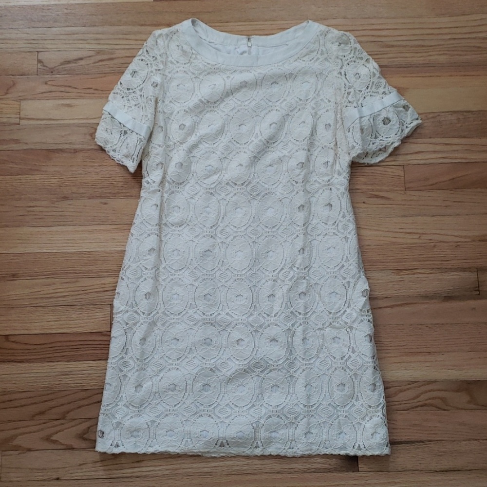Liz Claiborne Ivory Lace Shift Dress